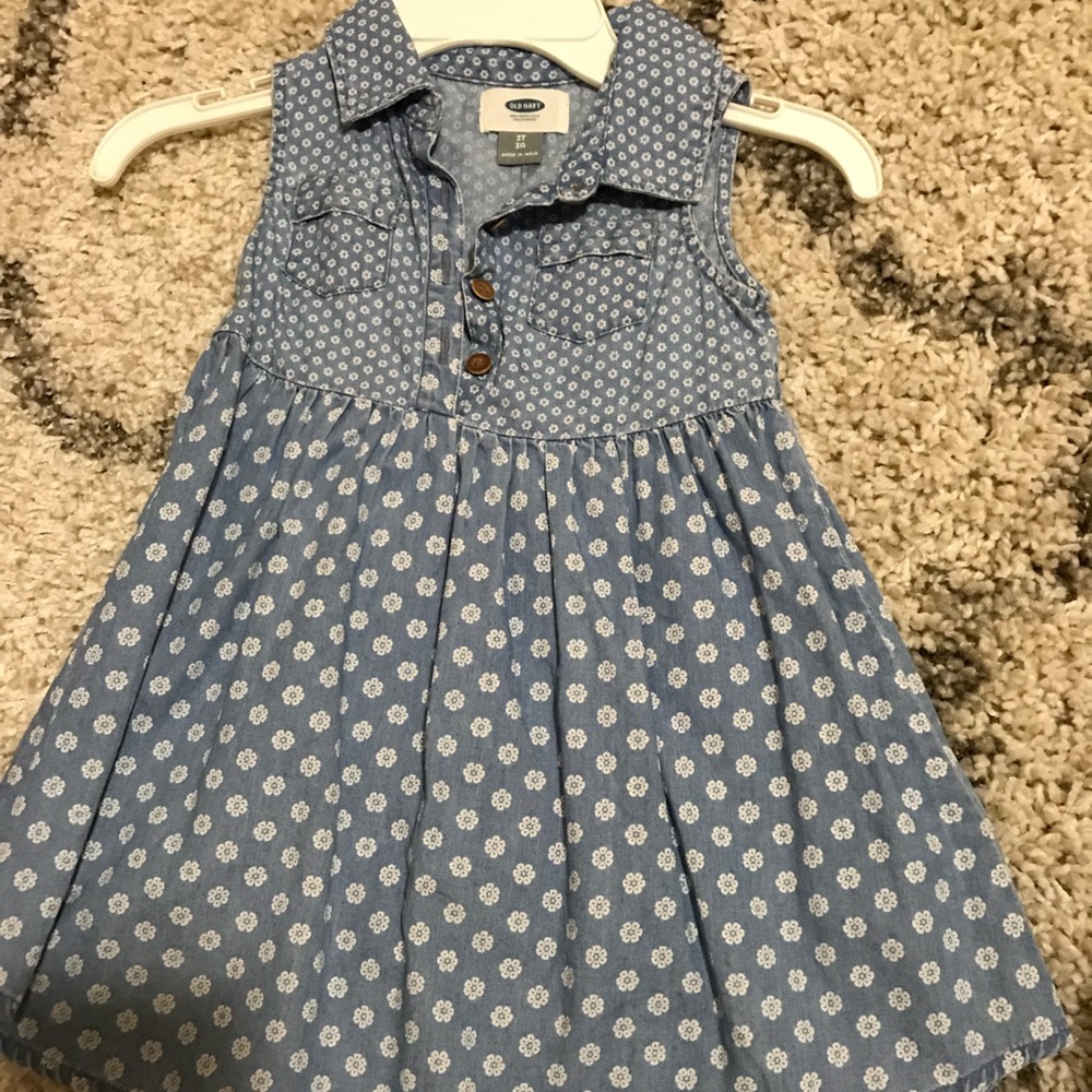 Denim toddler girl dress